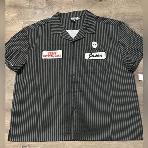 Jason Friday The 13th Button Shirt Size Medium New